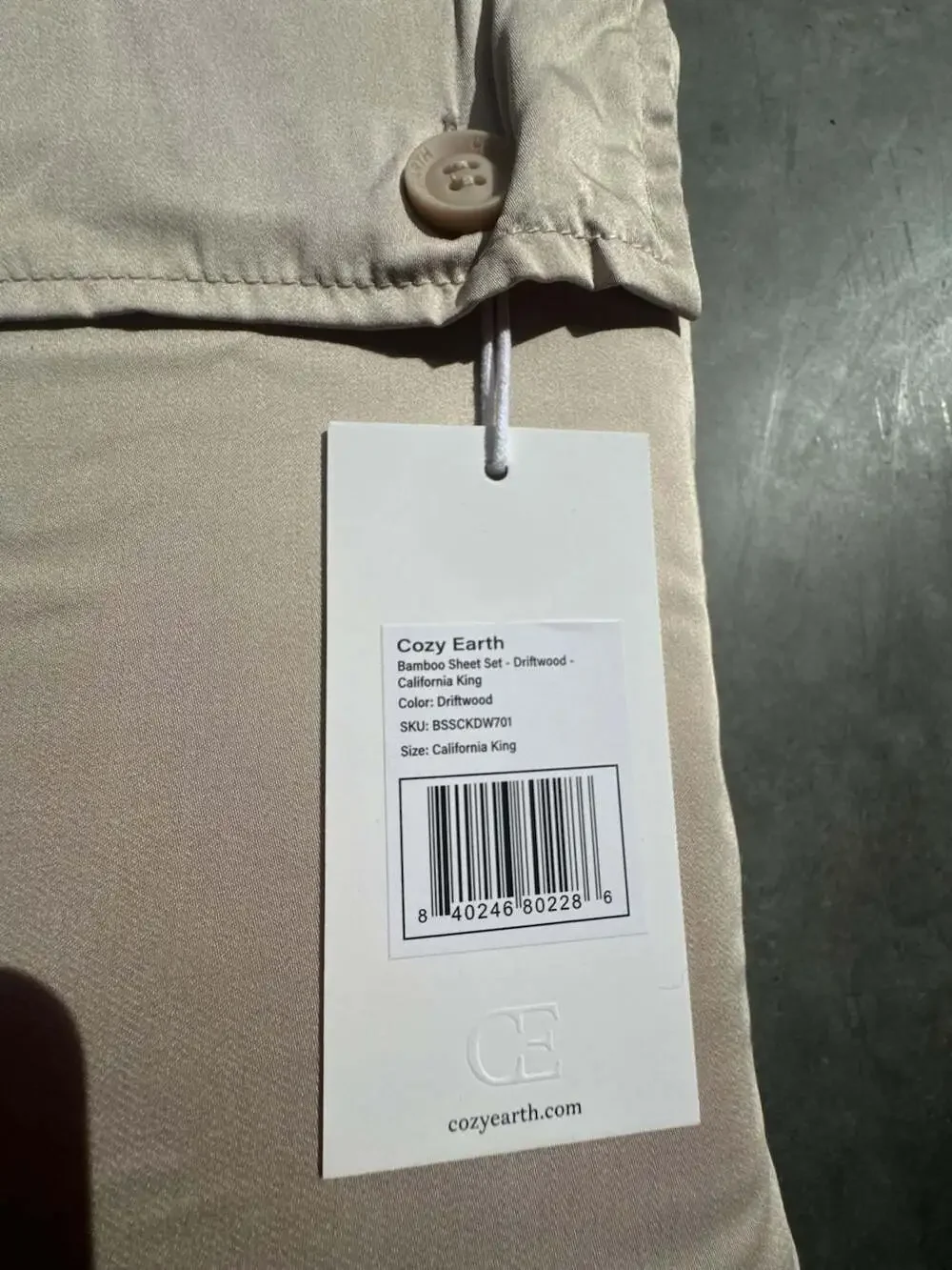 Cozy Earth Bamboo Sheet Set - Driftwood - California King